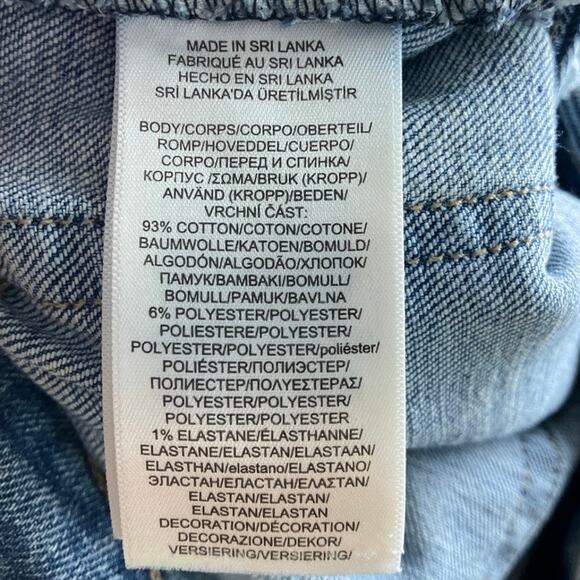 Ralph Lauren Womens Shorts Light Wash Denim Mid Rise Rolled Up Stretch 8 - Picture 5 of 11